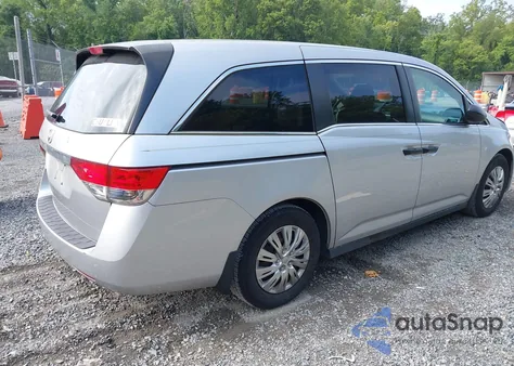 2015 Honda Odyssey Lx z USA, uszkodzony, nr VIN 5FNRL5H2XFB002639